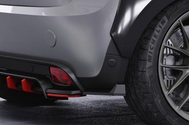 CSR Diffusor | Heckansatz mit ABE für Mini F56 Cooper SE HA462-G Glossy schwarz Hochglanz (keine Lackierung erforderlich)