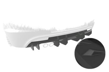 CSR Diffusor | Heckansatz für VW Scirocco 3 R-Line HA472-S Strukturiert schwarz matt (keine Lackierung erforderlich)