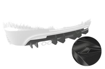 CSR Diffusor | Heckansatz für VW Scirocco 3 R-Line HA472-C Carbon Look Hochglanz (keine Lackierung erforderlich)