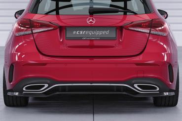 CSR Diffusor | Heckansatz mit ABE für Mercedes-Benz A-Klasse (W177) AMG-Line HA483-C Carbon Look Hochglanz (keine Lackierung erforderlich)