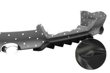 CSR Diffusor | Heckansatz mit ABE für BMW 6er E63 / E64 Coupe und Cabrio HA487-C Carbon Look Hochglanz (keine Lackierung erforderlich)