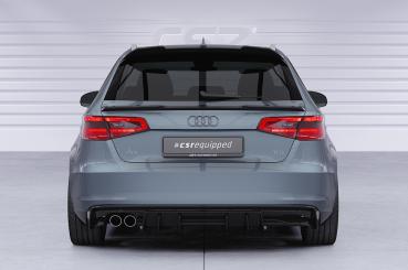 CSR Diffusor | Heckansatz mit ABE für Audi A3 8V HA493-S strukturiert schwarz matt (keine Lackierung erforderlich)