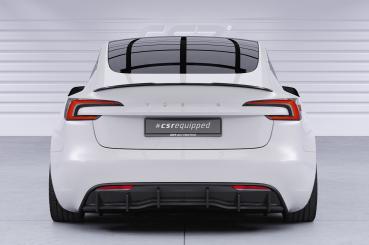 CSR Diffusor | Heckansatz mit ABE für Tesla Model 3 HA498-C Carbon Look Hochglanz (keine Lackierung erforderlich)