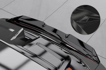 CSR Heckspoiler | Heckflügel mit ABE für MG Mulan / 4 HF118-G Glossy schwarz Hochglanz (keine Lackierung erforderlich)