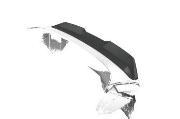 CSR Heckspoiler | Heckflügel mit ABE für MG Mulan / 4 HF118-G Glossy schwarz Hochglanz (keine Lackierung erforderlich)