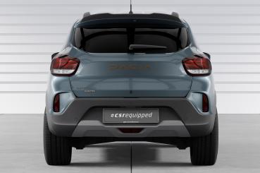 CSR Heckspoiler | Heckflügel mit ABE für Dacia Spring Electric HF129-S strukturiert schwarz matt (keine Lackierung erforderlich)