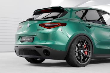 CSR Heckspoiler | Heckflügel mit ABE für Alfa Romeo Stelvio HF165-S strukturiert schwarz matt (keine Lackierung erforderlich)