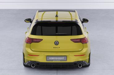 CSR Heckspoiler | Heckflügel mit ABE für VW Golf 8 GTI, GTD, GTE, R-Line HF176-S strukturiert schwarz matt (keine Lackierung erforderlich)