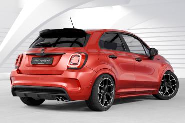 CSR Heckspoiler | Heckflügel mit ABE für Fiat 500X Sport HF198-C Carbon Look Hochglanz (keine Lackierung erforderlich)