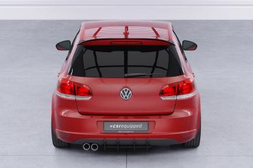 CSR Heckspoiler | Heckflügel mit ABE für VW Golf 6 (1K) Schrägheck (Basis) HF217-G Glossy schwarz Hochglanz (keine Lackierung erforderlich)