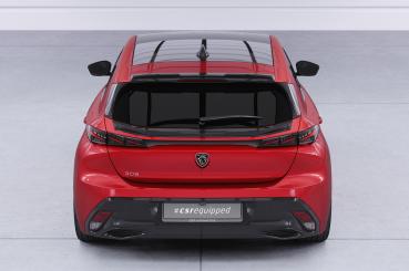 CSR Heckspoiler | Heckflügel mit ABE für Peugeot 308 (P51) Schrägheck HF236-C Carbon Look Hochglanz (keine Lackierung erforderlich)