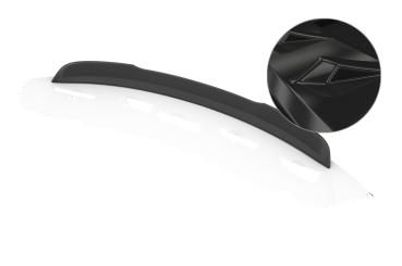 CSR Heckspoiler | Heckflügel mit ABE für Peugeot 308 (1.Gen) CC HF241-G Glossy schwarz Hochglanz (keine Lackierung erforderlich)