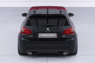 CSR Heckspoiler | Heckflügel mit ABE für Peugeot 308 II (Typ T9) GTi HF253-S strukturiert schwarz matt (keine Lackierung erforderlich)