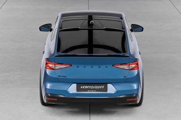 CSR Heckspoiler | Heckflügel mit ABE für Skoda Enyaq Coupe HF266-S strukturiert schwarz matt (keine Lackierung erforderlich)