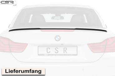 CSR Heckspoiler | Heckflügel mit ABE für BMW 4er F33 / M4 F83 Cabrio HF673-G Glossy schwarz Hochglanz (keine Lackierung erforderlich)