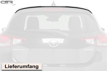 CSR Heckspoiler | Heckflügel mit ABE für Mazda 2 (Typ DJ) HF677-C Carbon Look Hochglanz (keine Lackierung erforderlich)