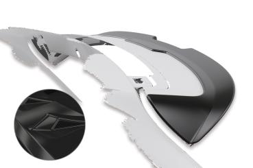 CSR Heckspoiler | Heckflügel mit ABE für Renault Twingo 3 HF742-G Glossy schwarz Hochglanz (keine Lackierung erforderlich)
