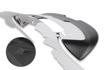 CSR Heckspoiler | Heckflügel mit ABE für Renault Twingo 3 HF742-L Lackierung erforderlich (unlackiert roh)