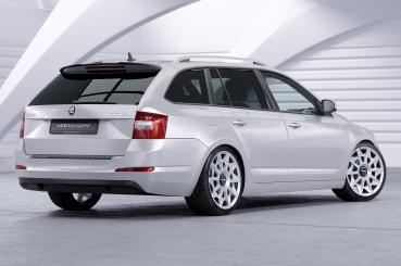 CSR Heckspoiler | Heckflügel mit ABE für Skoda Octavia III (Typ 5E) Combi HF747-C Carbon Look Hochglanz (keine Lackierung erforderlich)