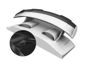 CSR Heckspoiler | Heckflügel mit ABE für Porsche 911/991 (991,2) GT3 HF777-G Glossy schwarz Hochglanz (keine Lackierung erforderlich)