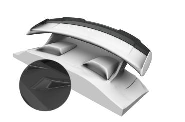 CSR Heckspoiler | Heckflügel mit ABE für Porsche 911/991 (991,2) GT3 HF777-L Lackierung erforderlich (unlackiert roh)