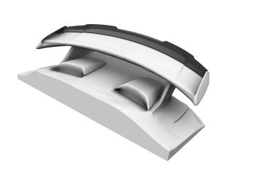 CSR Heckspoiler | Heckflügel mit ABE für Porsche 911/991 (991,2) GT3 HF777-L Lackierung erforderlich (unlackiert roh)