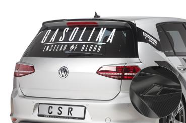 CSR Heckspoiler | Heckflügel mit ABE für VW Golf 7 Basis HF794-C Carbon Look Hochglanz (keine Lackierung erforderlich)