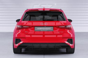 CSR Heckspoiler | Heckflügel mit ABE für Audi A3 Sportback S-Line/S3 (8Y) HF811-G Glossy schwarz Hochglanz (keine Lackierung erforderlich)