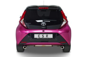 CSR Heckspoiler | Heckflügel mit ABE für Toyota Aygo 2 HF853-G Glossy schwarz Hochglanz (keine Lackierung erforderlich)