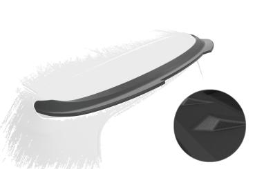 CSR Heckspoiler | Heckflügel mit ABE für Smart fortwo 453 Cabrio HF863-S strukturiert schwarz matt (keine Lackierung erforderlich)