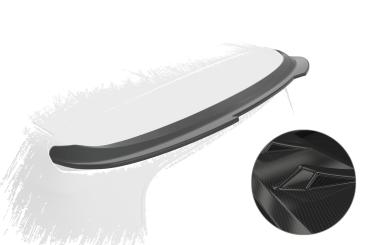 CSR Heckspoiler | Heckflügel mit ABE für Smart fortwo 453 Cabrio HF863-C Carbon Look Hochglanz (keine Lackierung erforderlich)