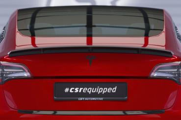 CSR Heckspoiler | Heckflügel mit ABE für Tesla Model 3 HF985-C Carbon Look Hochglanz (keine Lackierung erforderlich)