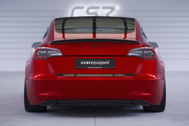 CSR Heckspoiler | Heckflügel mit ABE für Tesla Model 3 HF985-C Carbon Look Hochglanz (keine Lackierung erforderlich)