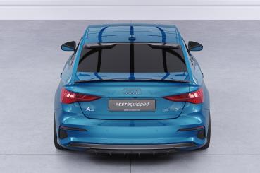 CSR Heckscheibenblende mit ABE für Audi A3 / S3 / RS3 (8Y) Limousine HSB086-S strukturiert schwarz matt (keine Lackierung erforderlich)