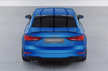 CSR Heckscheibenblende mit ABE für Audi A3 / S3 (8V) Limousine HSB087-S strukturiert schwarz matt (keine Lackierung erforderlich)