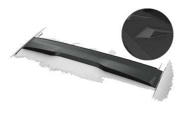 CSR Heckscheibenblende mit ABE für Mercedes-Benz EQE (V295) Limousine HSB123-S strukturiert schwarz matt (keine Lackierung erforderlich)