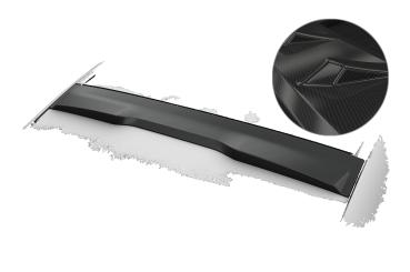 CSR Heckscheibenblende mit ABE für Mercedes-Benz EQE (V295) Limousine HSB123-C Carbon Look Hochglanz (keine Lackierung erforderlich)