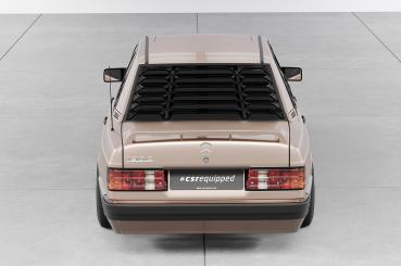 CSR Heckscheibenblend mit ABE für Mercedes Benz W201 / 190er HSB135-G Glossy schwarz Hochglanz (keine Lackierung erforderlich)