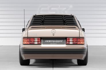 CSR Heckscheibenblend mit ABE für Mercedes Benz W201 / 190er HSB135-G Glossy schwarz Hochglanz (keine Lackierung erforderlich)