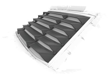 CSR Heckscheibenblend mit ABE für Mercedes Benz W201 / 190er HSB135-G Glossy schwarz Hochglanz (keine Lackierung erforderlich)