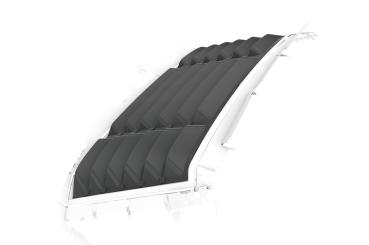 CSR Heckscheibenblend mit ABE für Mercedes Benz W201 / 190er HSB135-G Glossy schwarz Hochglanz (keine Lackierung erforderlich)