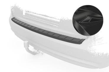 CSR Ladekantenschutz für Audi A4 B8 (Typ 8K) LKS047-G Glossy schwarz Hochglanz (keine Lackierung erforderlich)