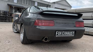 Fox passend für Porsche 968 Halbanlage bestehend aus End- und Vorschalldämpfer - Endrohr 1x100 Typ 47 PO070001-761-HA