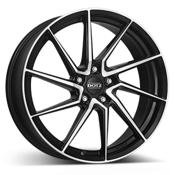 DOTZ Alufelge Spa dark black/polished 7.5x17 ET45 100.0 Nabe 60.1mm 53344.0