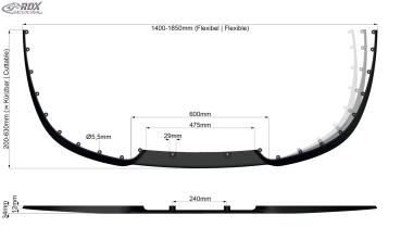 RDX Universal Spoilerlippe CUP2.0 Frontspoiler Cup Spoiler Lippe Schwert