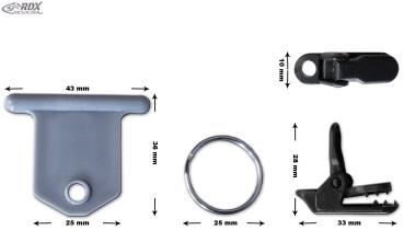 RDX Klipp-Befestigungsset für Kederleisten in Camping-Markisen, z.B. für Gardinen (15x/45tlg.)
