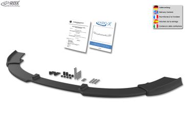 RDX Frontspoilerlippe VARIO-X für AUDI A8 D3 / 4E 2005+ (Alle, incl. W12 bzw. S8) Frontlippe Front Ansatz Vorne Spoilerlippe