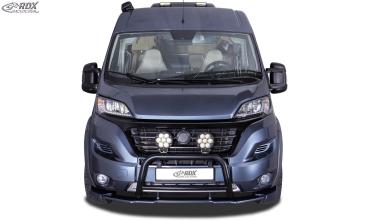 RDX Frontspoilerlippe VARIO-X für FIAT Ducato (250 / 2014+) & CITROEN Jumper (Y, 250L / 2014+) & OPEL Movano (Y / 2021+) & PEUGEOT Boxer (Y / 2014+) & RAM ProMaster (2013+) (passend für die Modelle mit Radlaufverbreiterungen, z.B. Maxi) Spoilerlippe