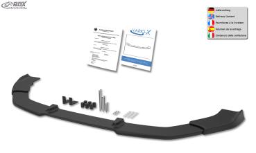 RDX Frontspoilerlippe VARIO-X für CITROEN Berlingo, PEUGEOT Partner & Rifter, OPEL Combo, TOYOTA ProAce City (Typ E, 2018+) Frontlippe Front Ansatz Vorne Spoilerlippe