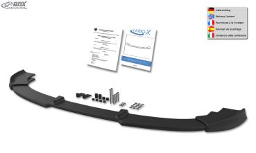 RDX Frontspoilerlippe VARIO-X für VW T5 -2009 (für werkseitig unlackierte Stoßstange wie Transporter, …) Frontlippe Front Ansatz Vorne Spoilerlippe